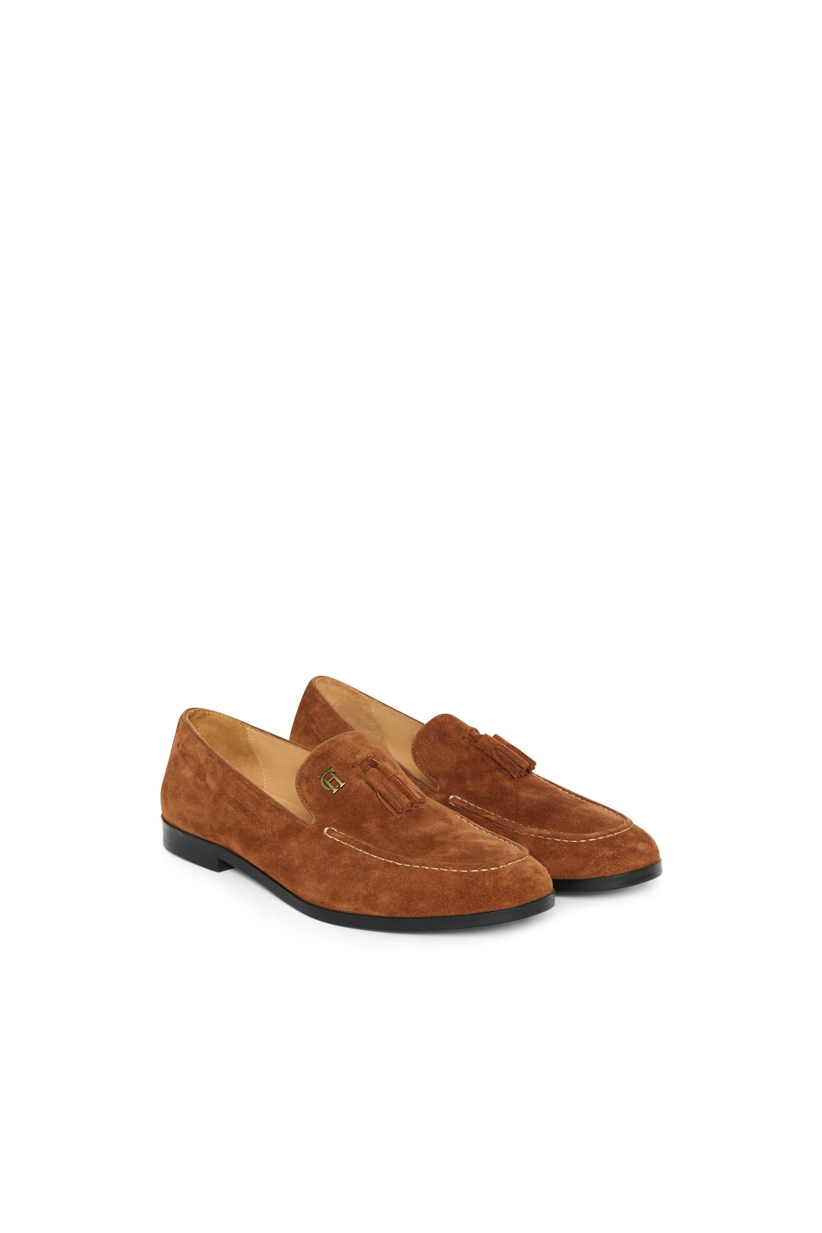 Men's Suede Tassel Loafer (Cognac)