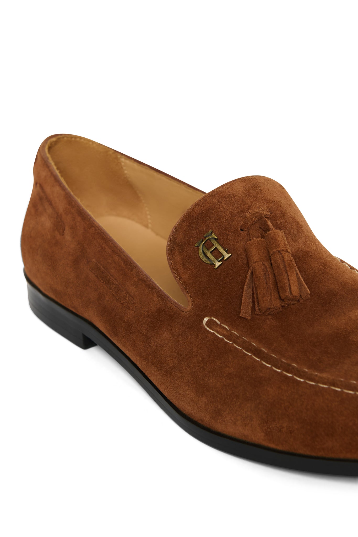 Men's Suede Tassel Loafer (Cognac)