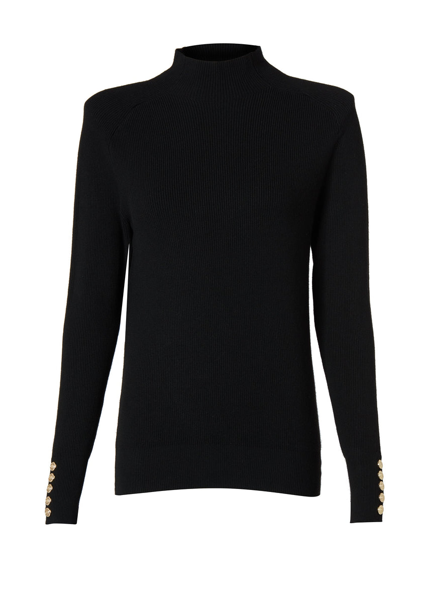 Tara High Neck Knit (Black)