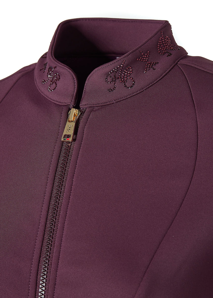 Crystal Zip Sweat (Aubergine)