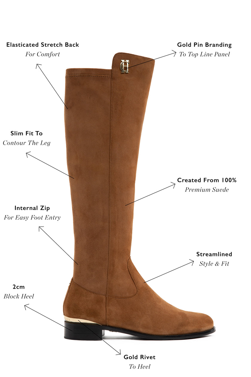 Albany Knee Boot (Tan Suede)