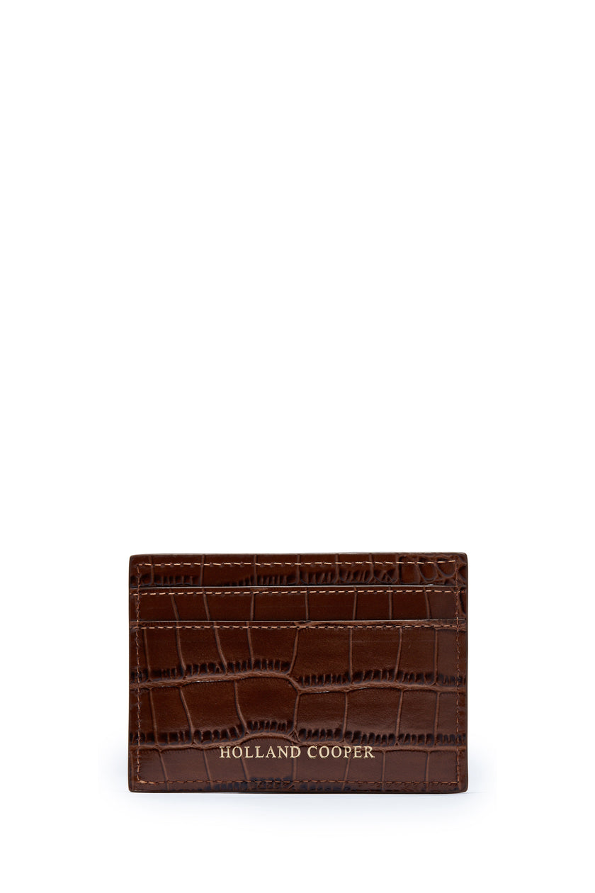 Chelsea Card Holder (Tan Croc)