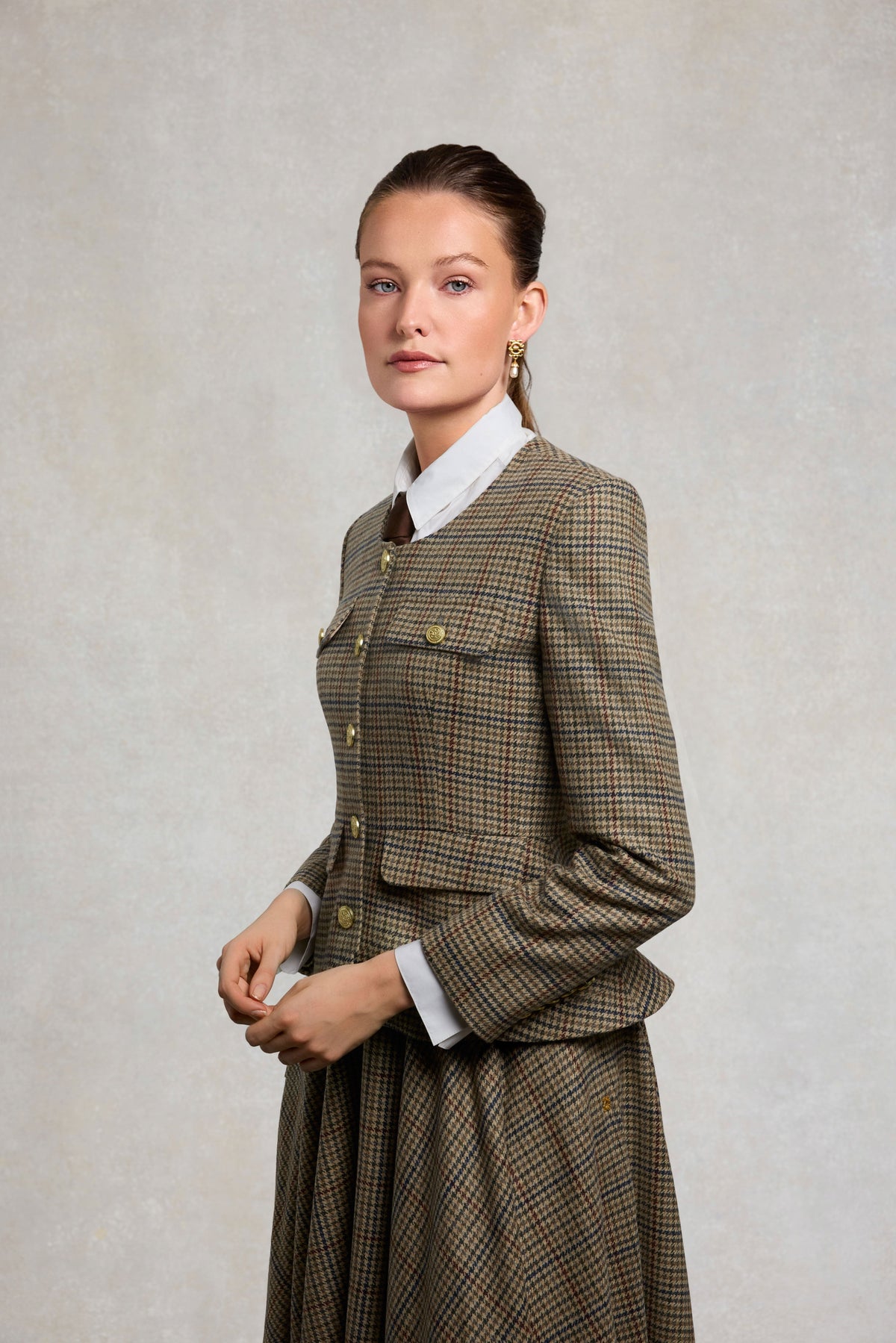Tailored Peplum Jacket (Millen Gordon Tweed)
