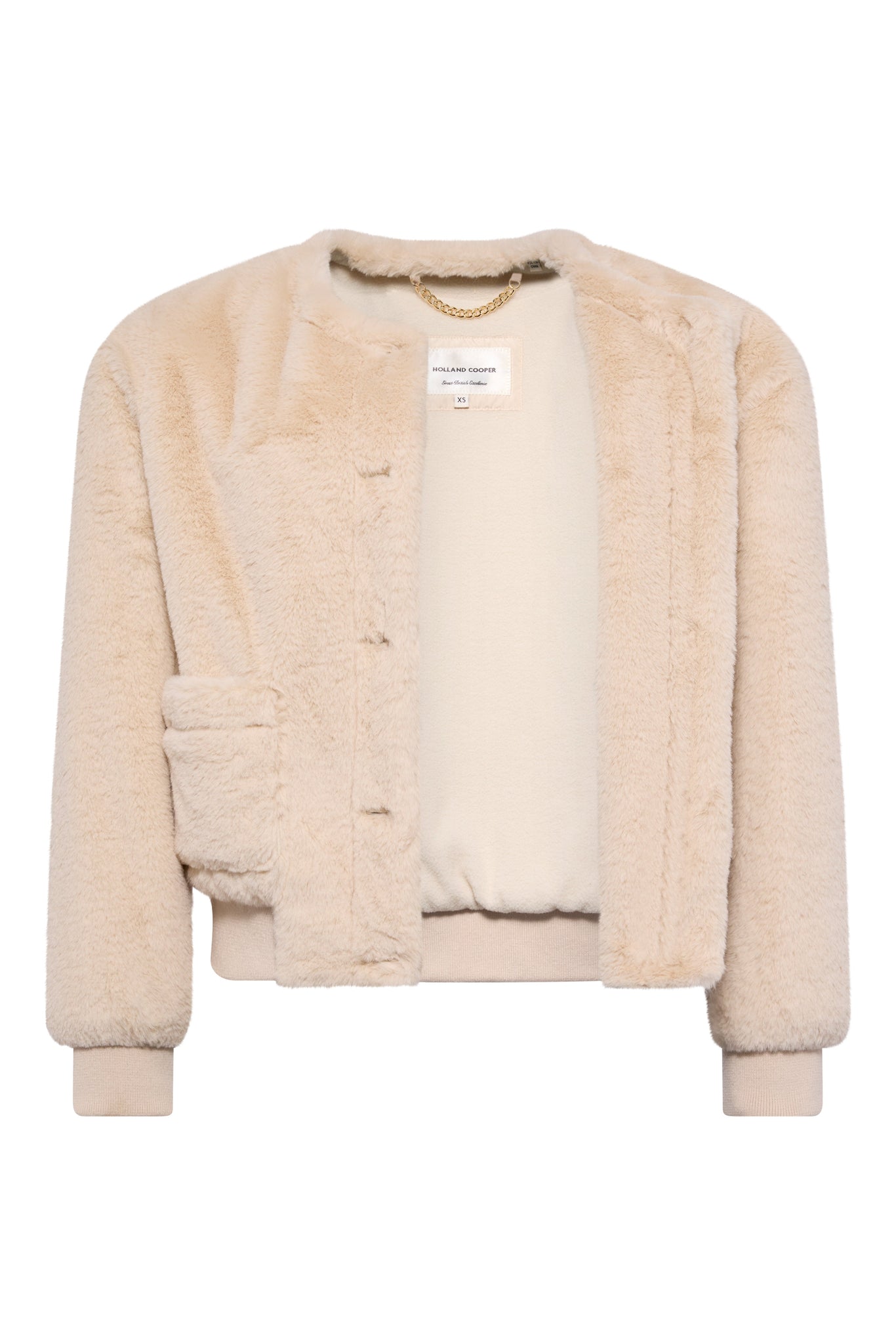 Teddy Bomber Jacket (Natural)