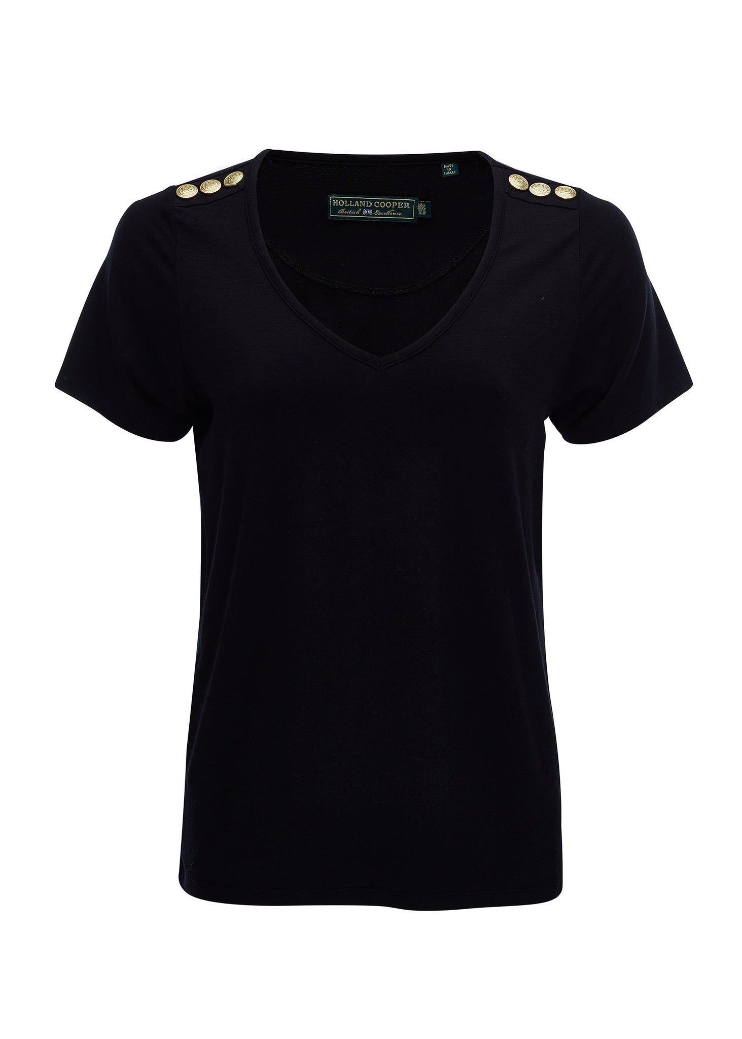 Relax Fit V-Neck Tee (Black)