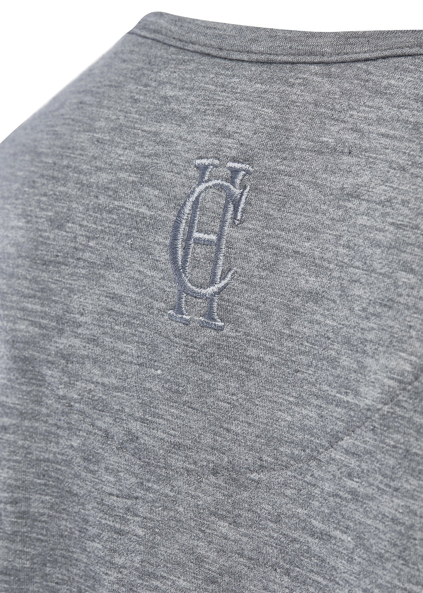 Long Sleeve Crew Neck Tee (Grey Marl)