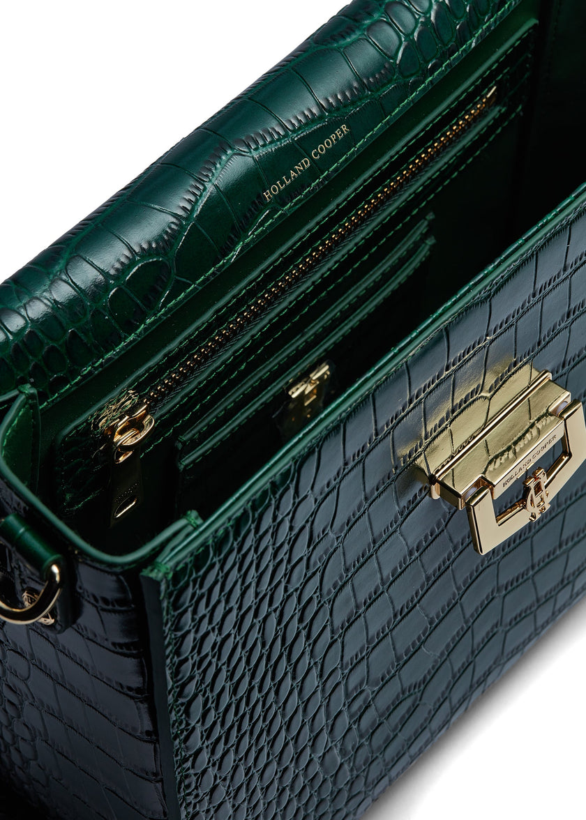 Cheltenham Bag (Emerald Croc)