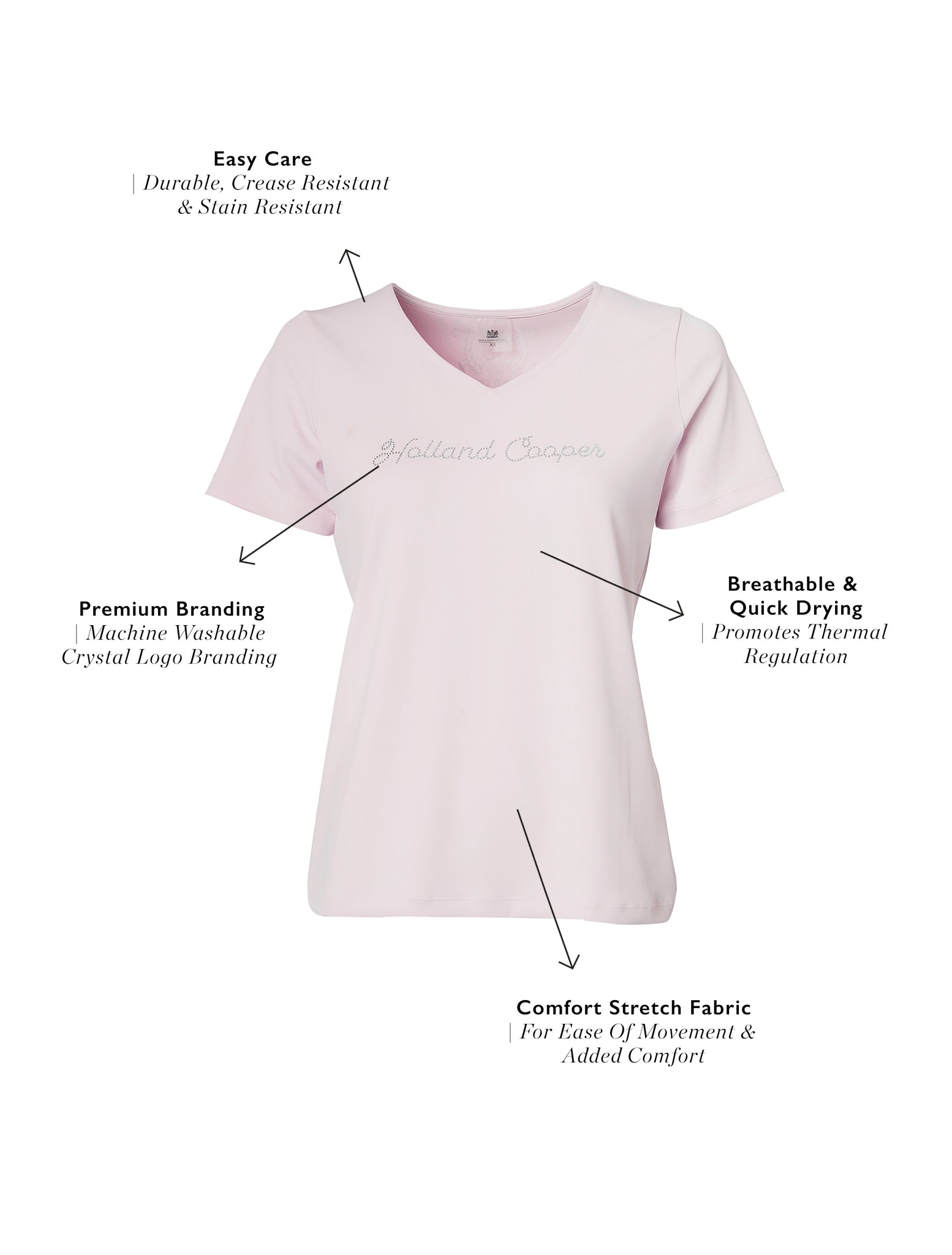 Training V-Neck Tee (Blush)