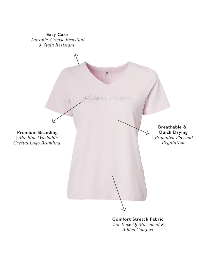 Training V-Neck Tee (Blush)