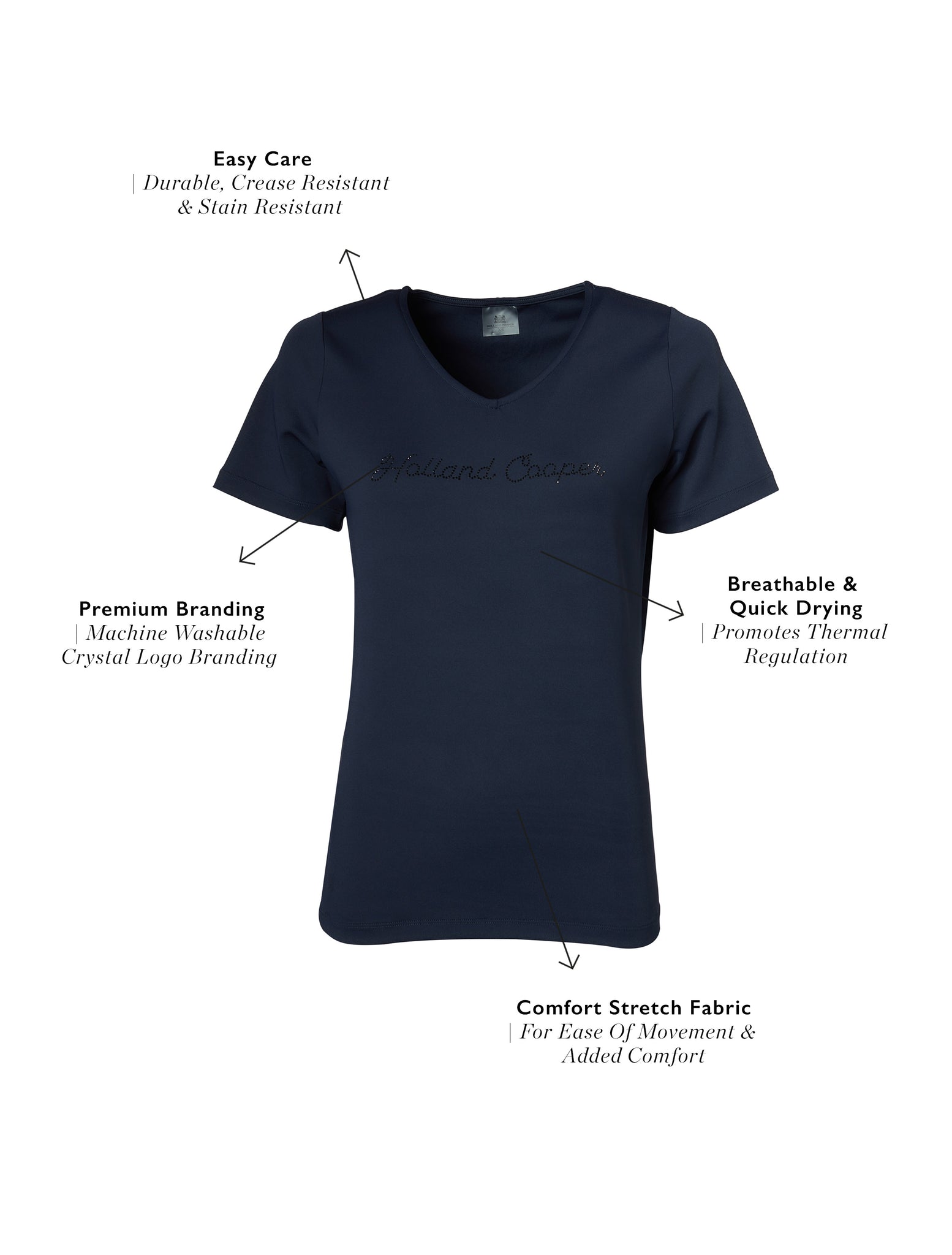 Training V-Neck Tee (Ink Navy)