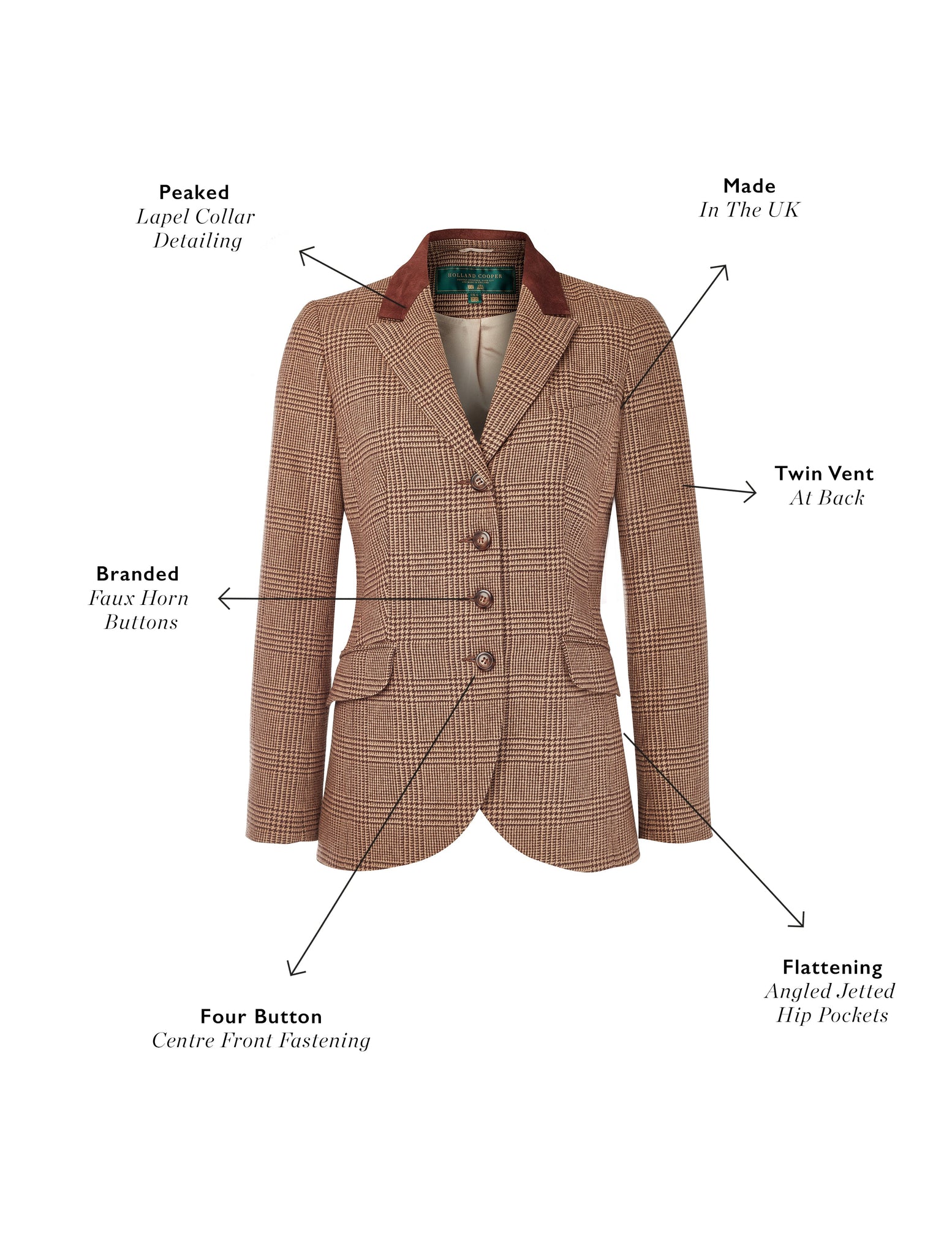 Tweed Riding Jacket (Tawny Brown)