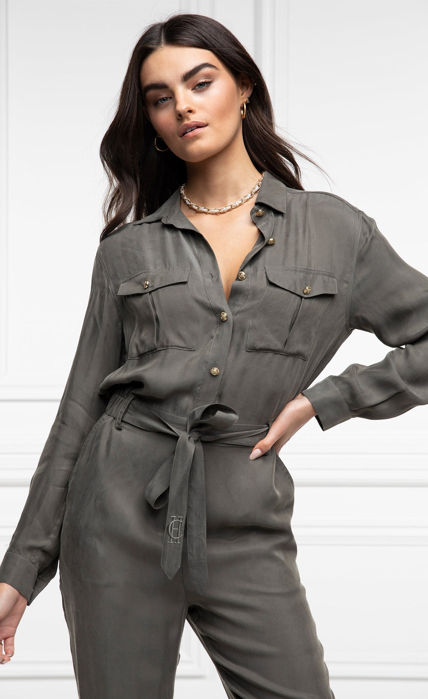 Utility Jumpsuit (Khaki)