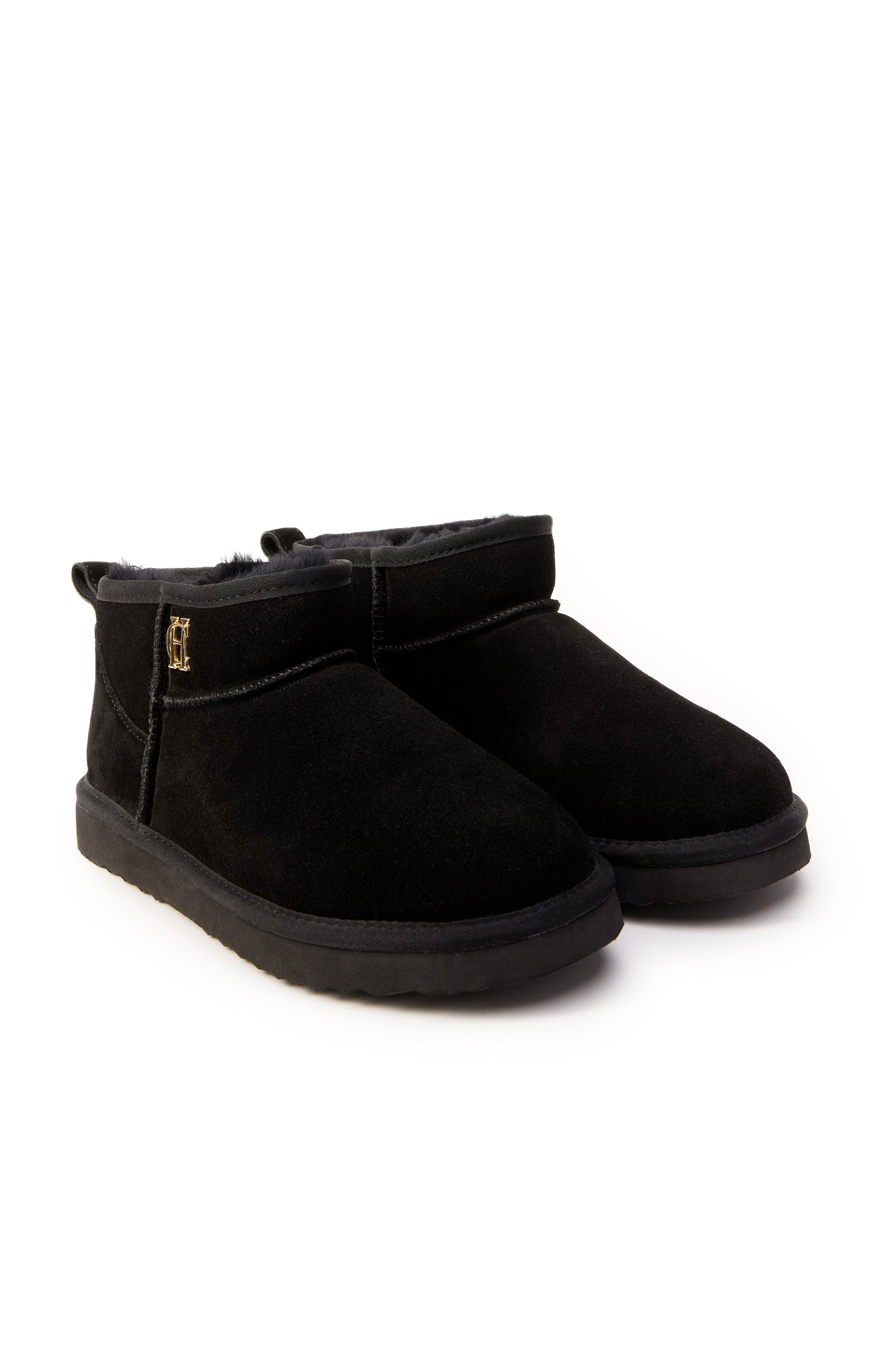 Ultra Mini Shearling Boot (Black)