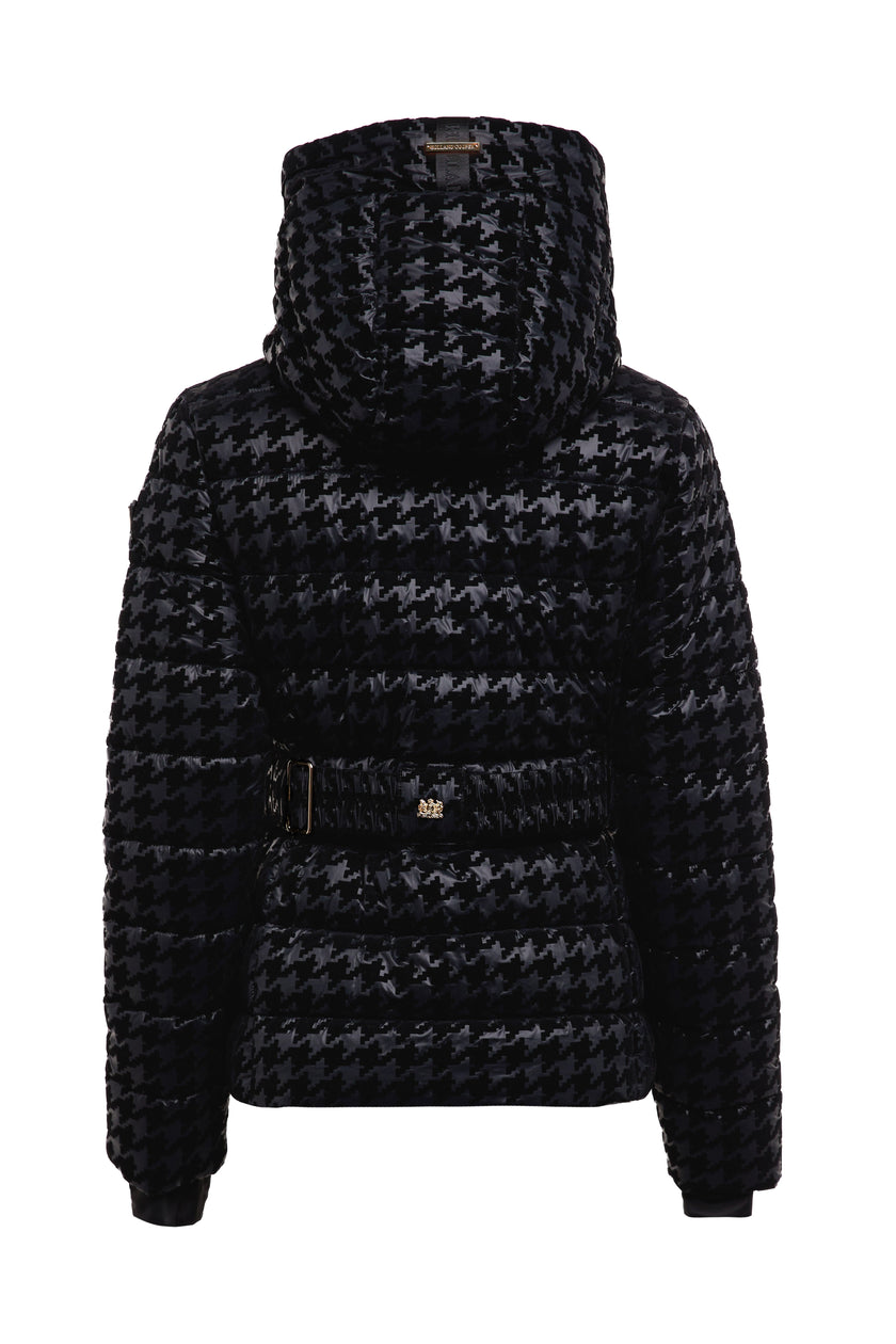 Vermont Puffer Jacket (Mono Houndstooth)