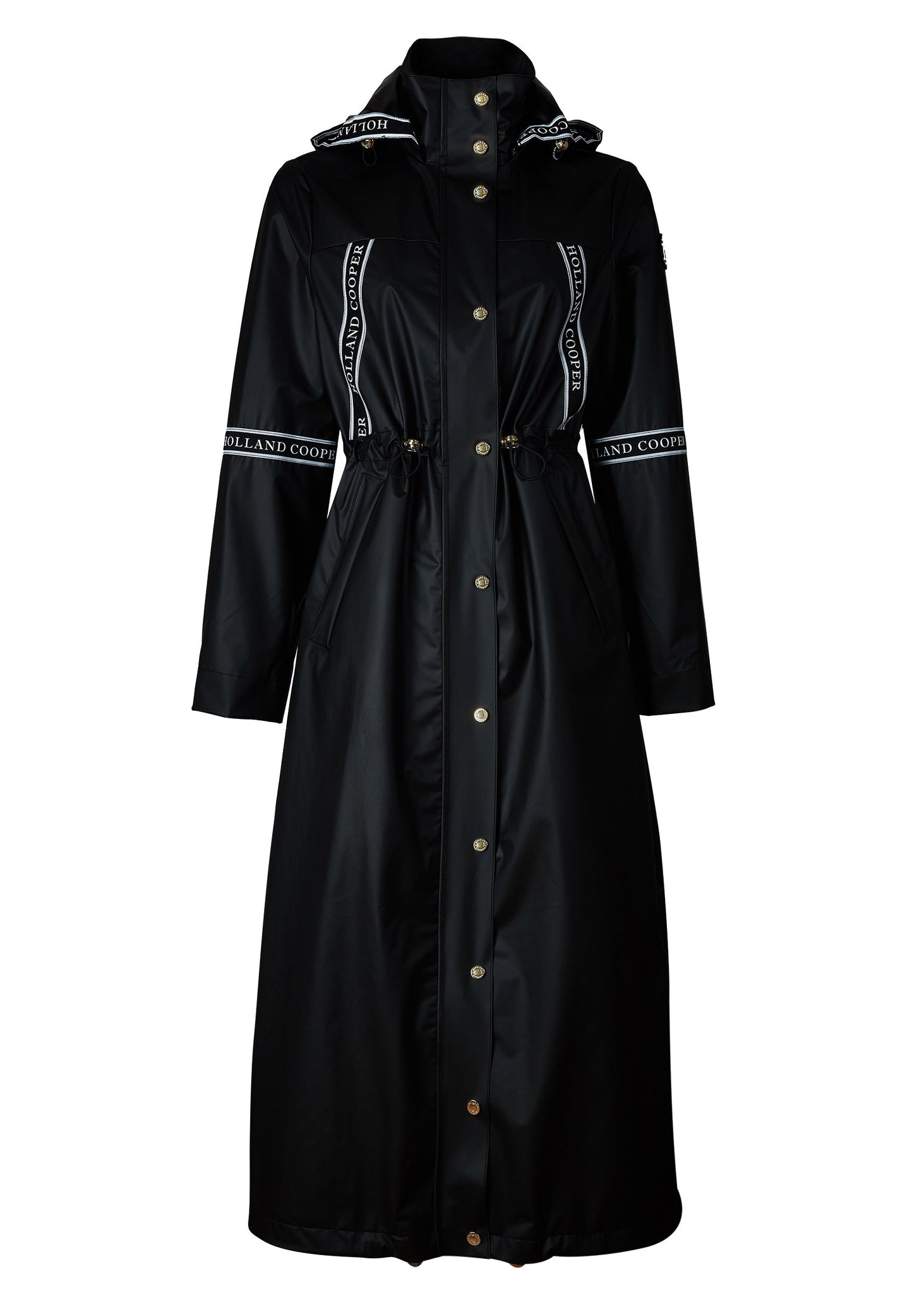 Longline Rain Coat (Matte Black)