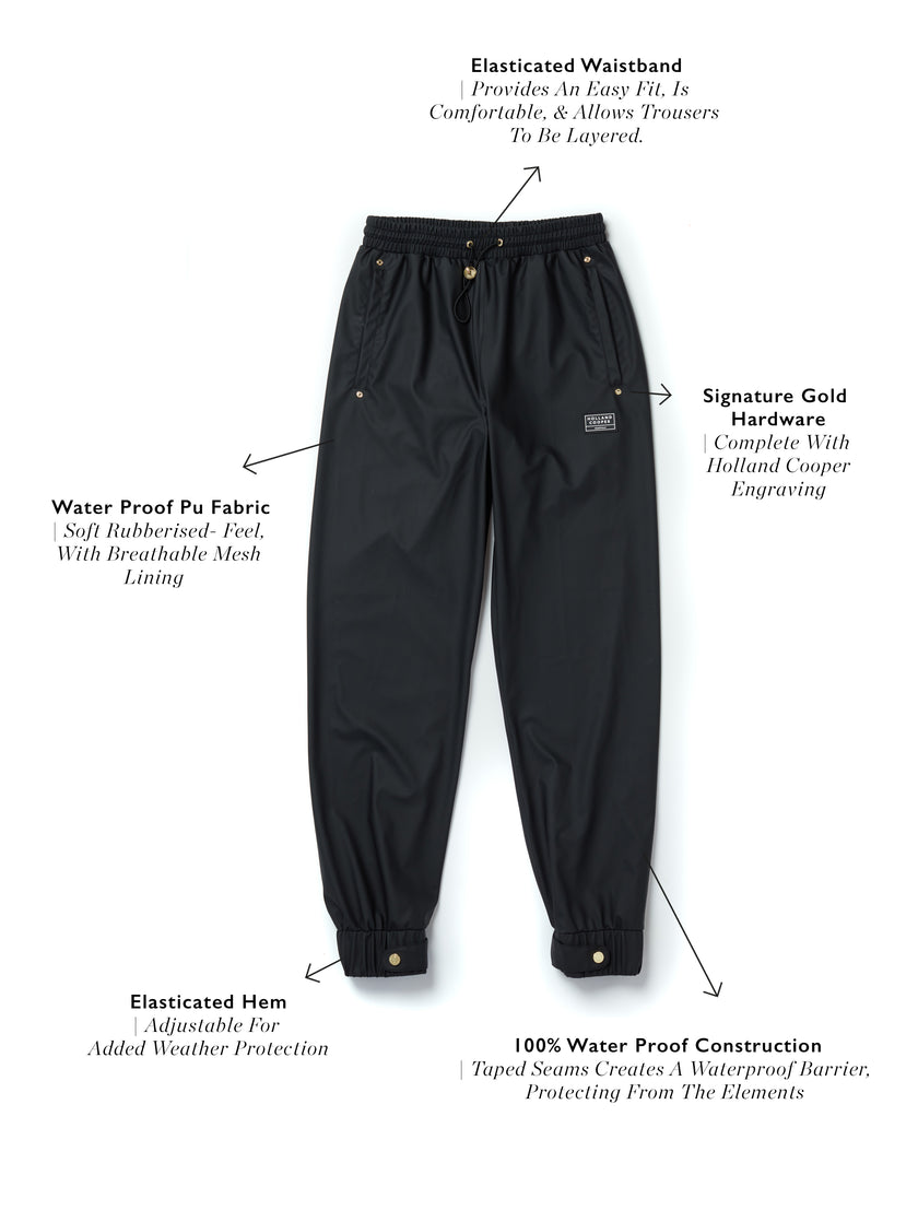 Waterproof Rain Trouser (Black)