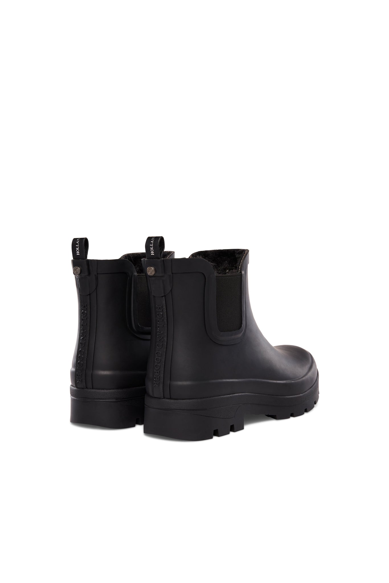 Sherpa Lined Chunky Chelsea Wellington (Black)