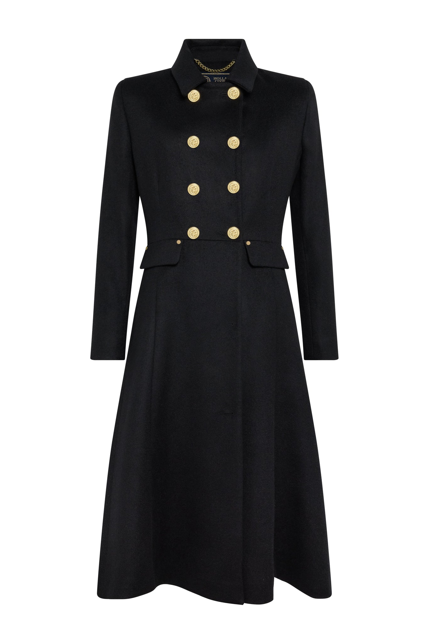Windsor Fit & Flare Coat (Soft Black)