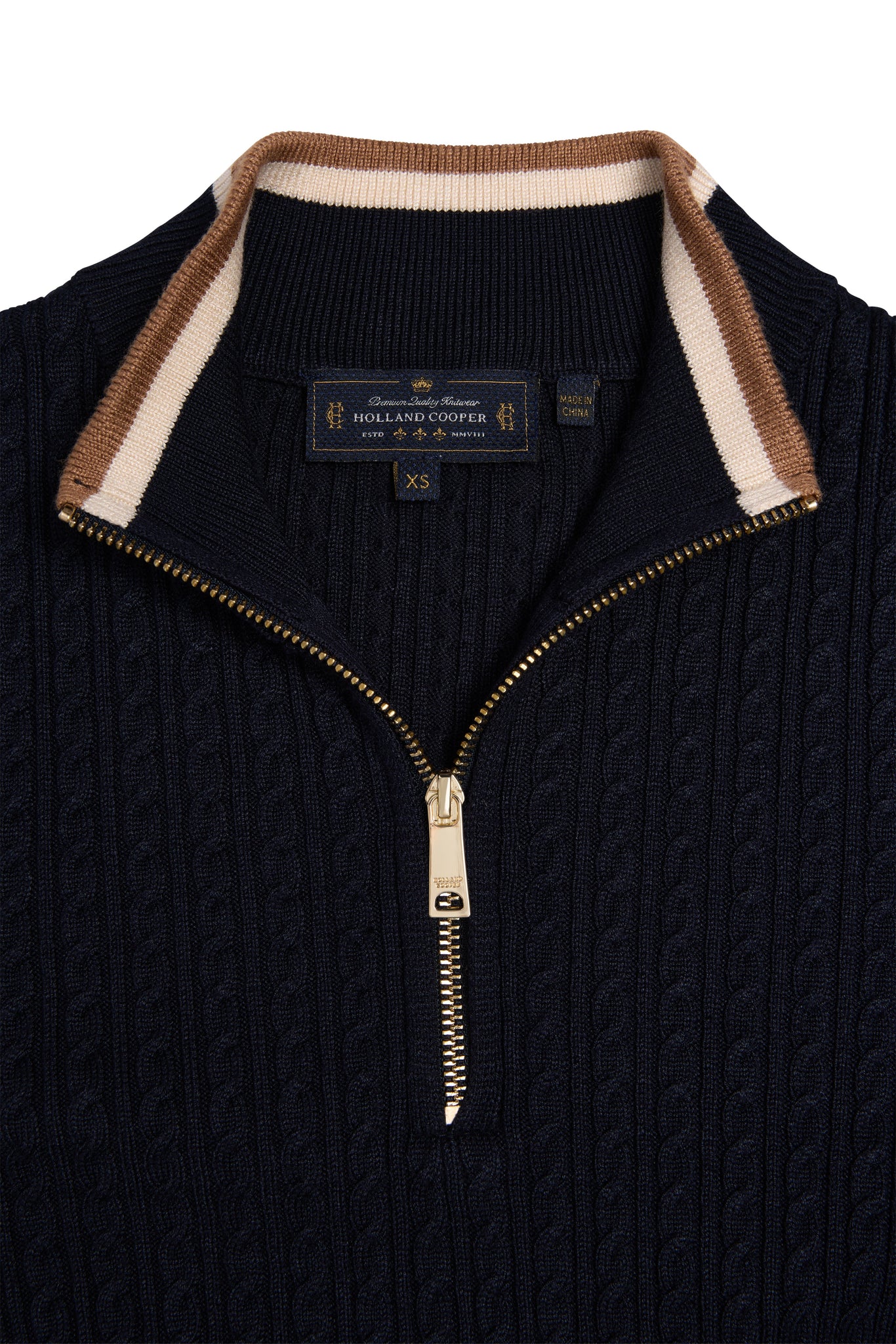 Zoe Quarter Zip Knit (Ink Navy)