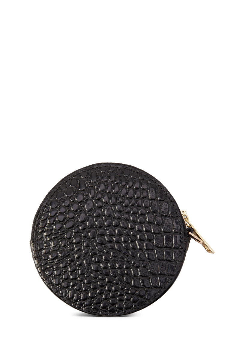 Chelsea Coin Purse (Black Croc)