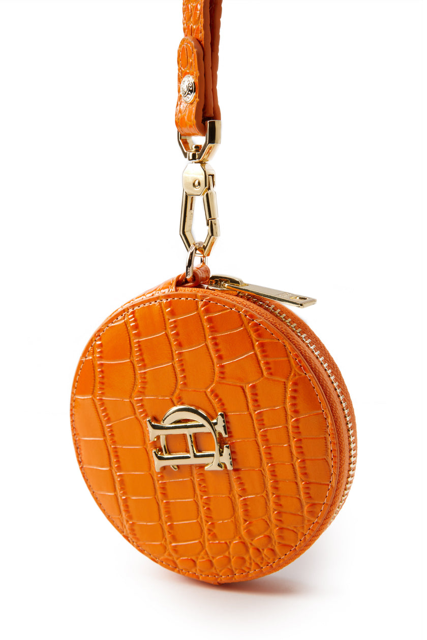 Chelsea Coin Purse (Orange Croc)