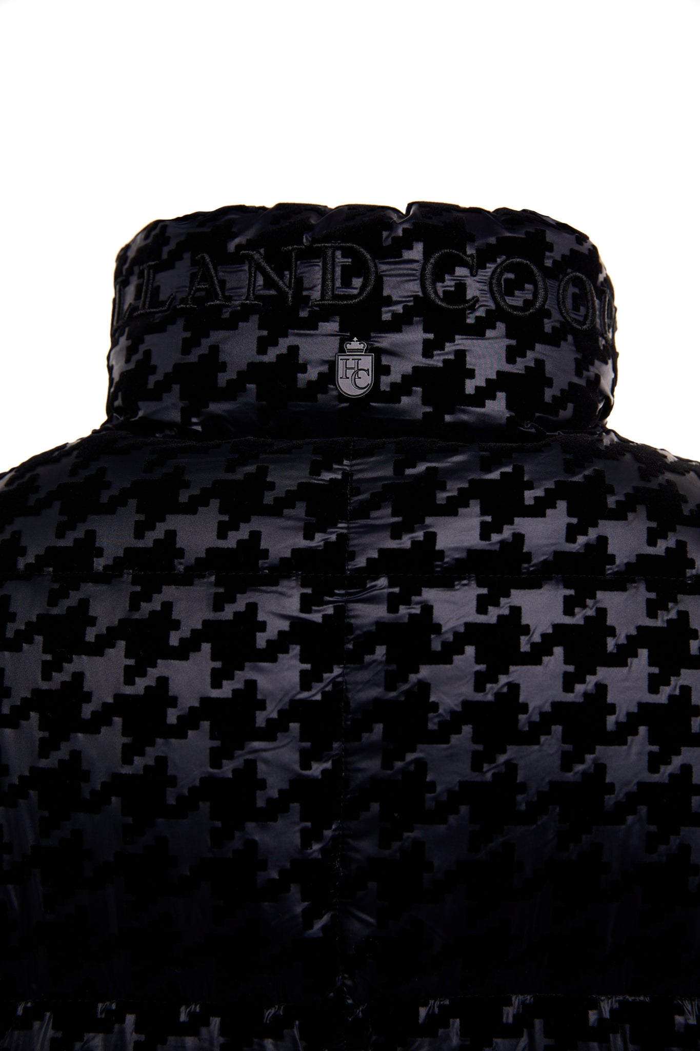 Crawford Longline Coat (Mono Houndstooth)