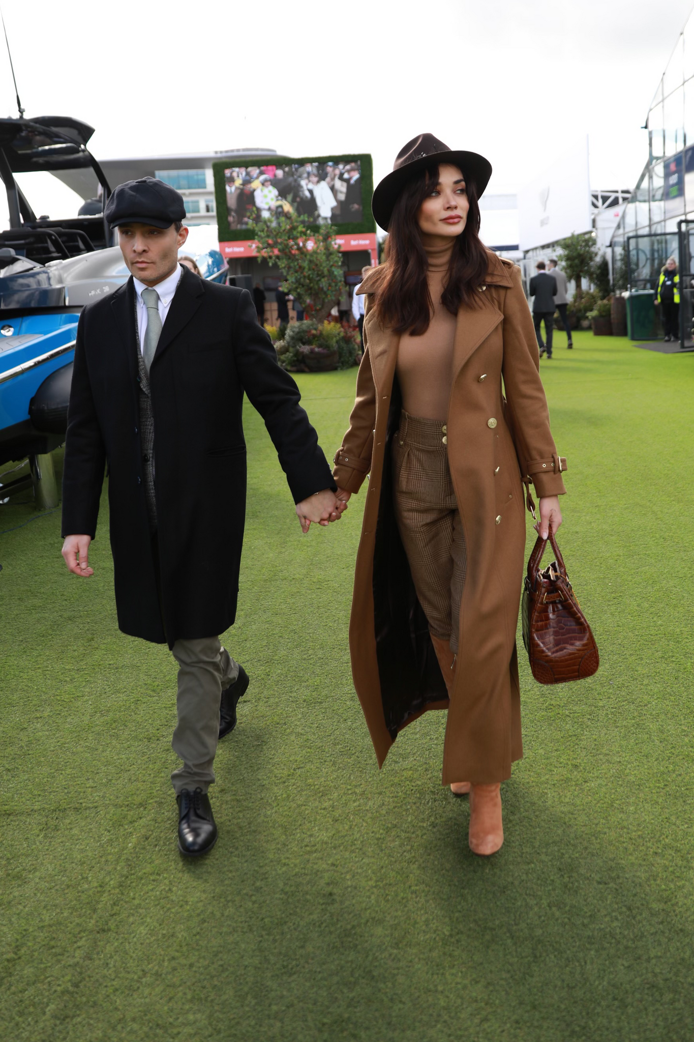 The Dark Camel & Soft Black Look (Amy Jackson & Ed Westwick)