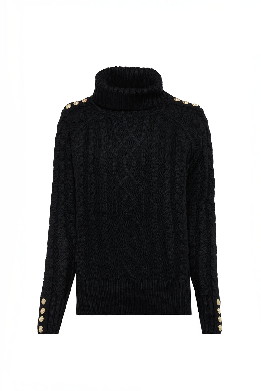 Ontario Roll Neck Knit (Black)