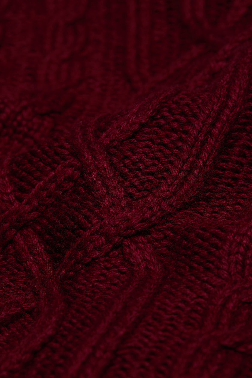 Ontario Roll Neck Knit (Merlot)