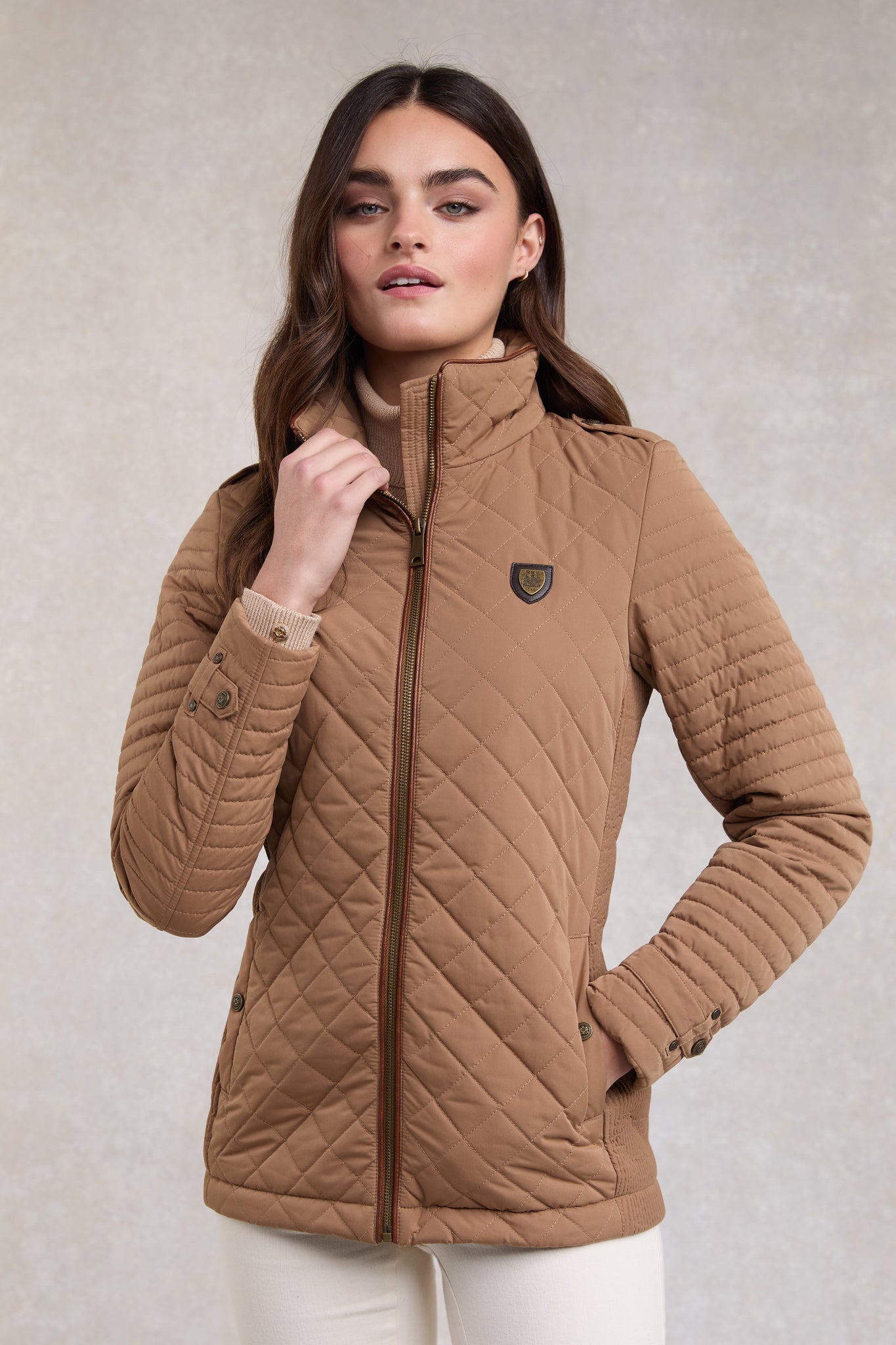 Juliana Quilted Jacket (Coffee)