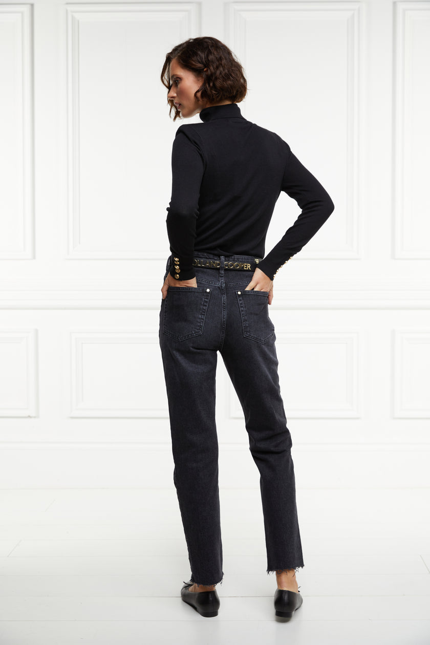 High Rise Slim Jean (Washed Black)