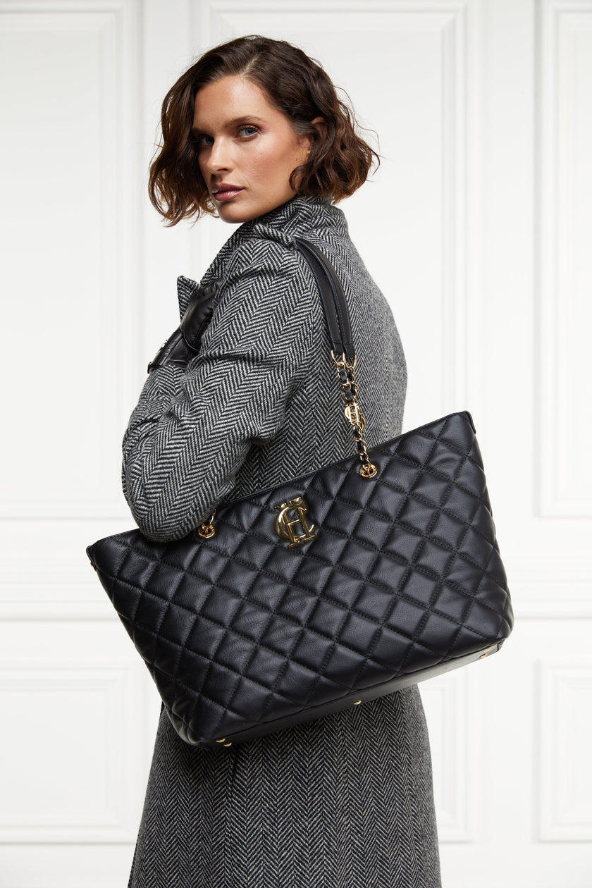 Soho Quilted Tote (Black)