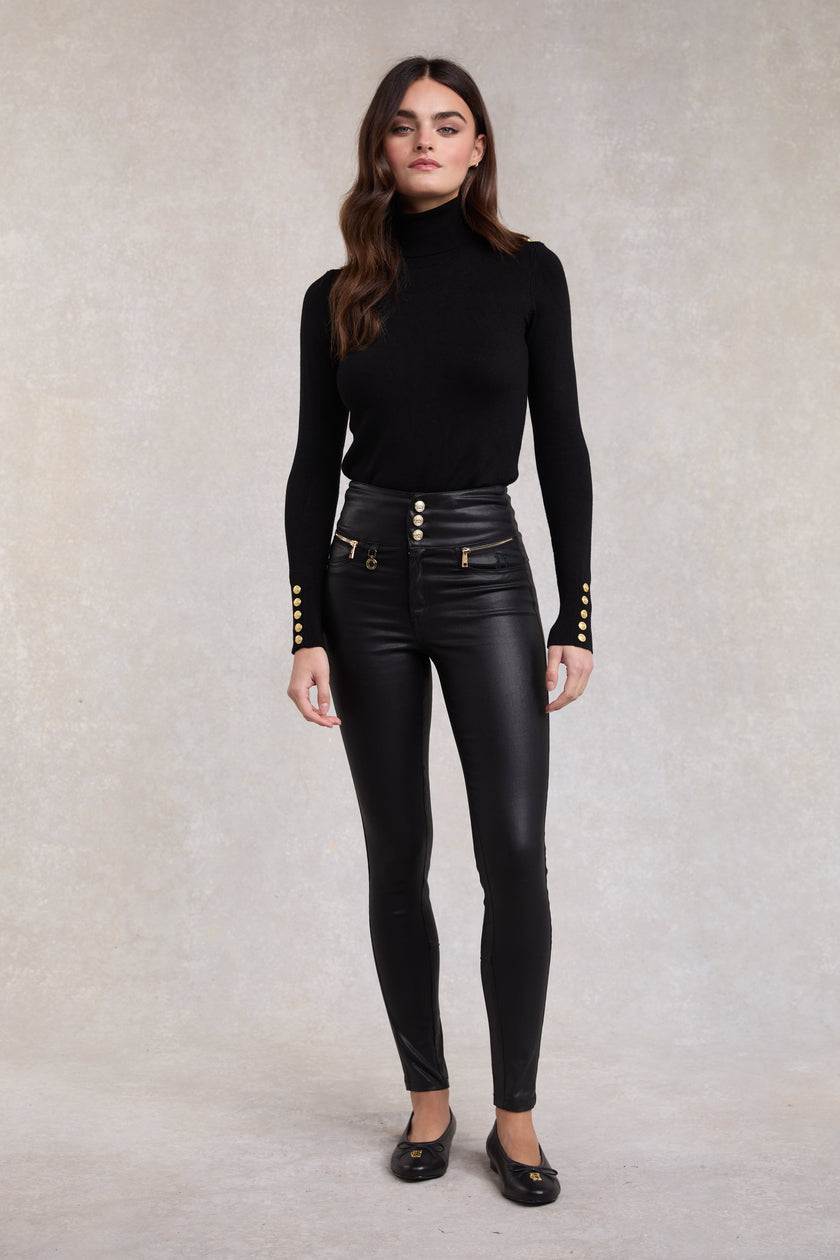 Leather Look Trouser (Black)