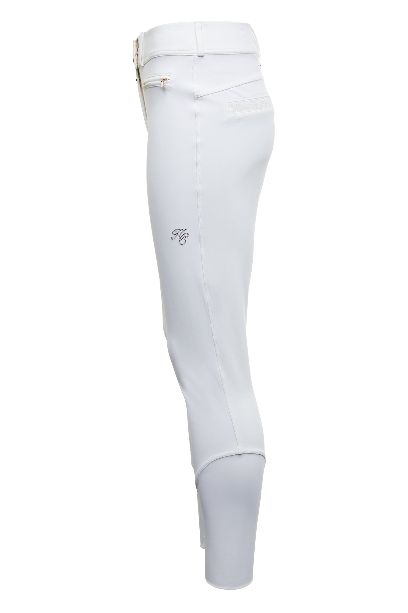 Premium Competition Mid Rise Breeches (White)