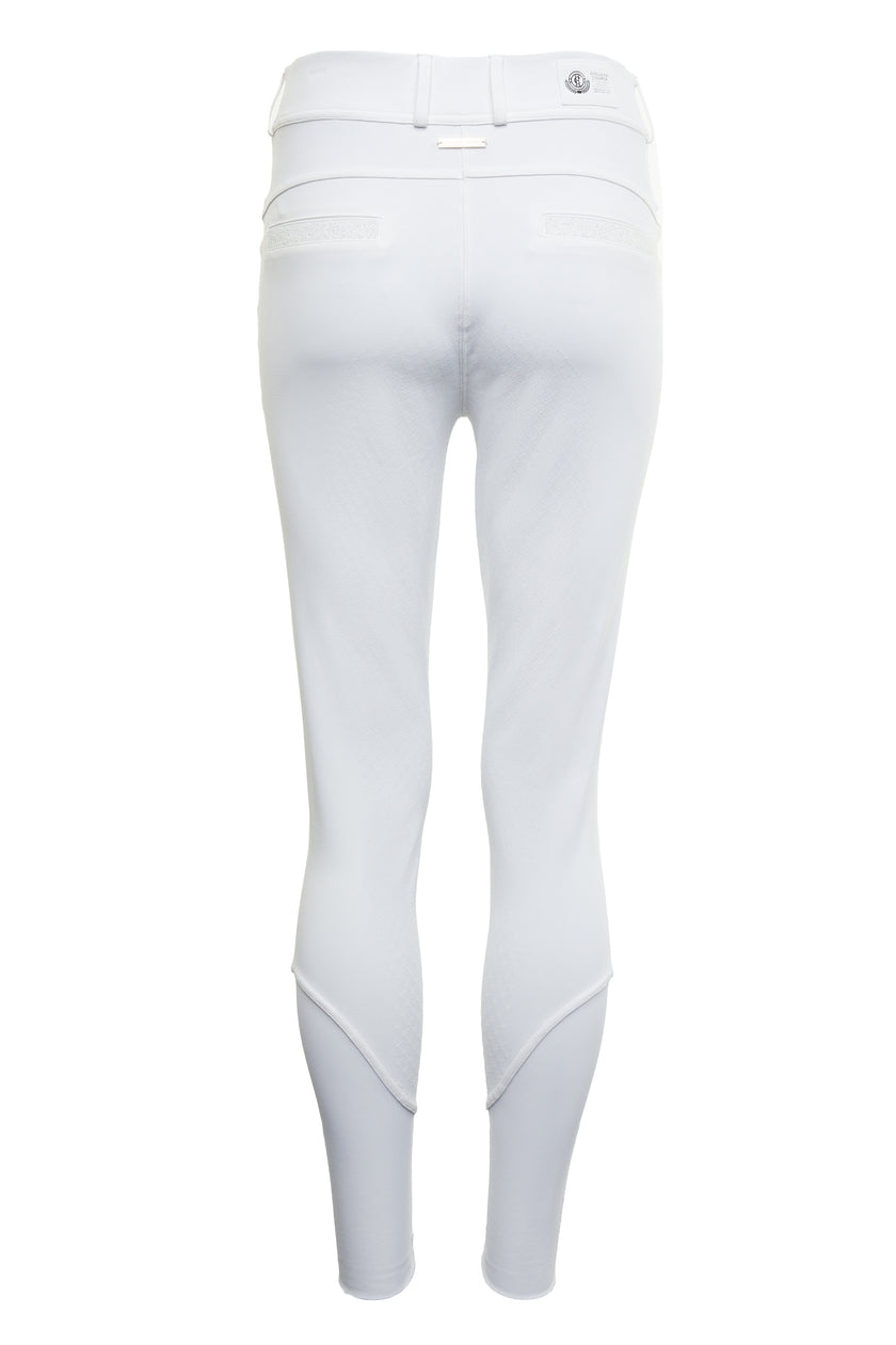 Premium Competition Mid Rise Breeches (White)