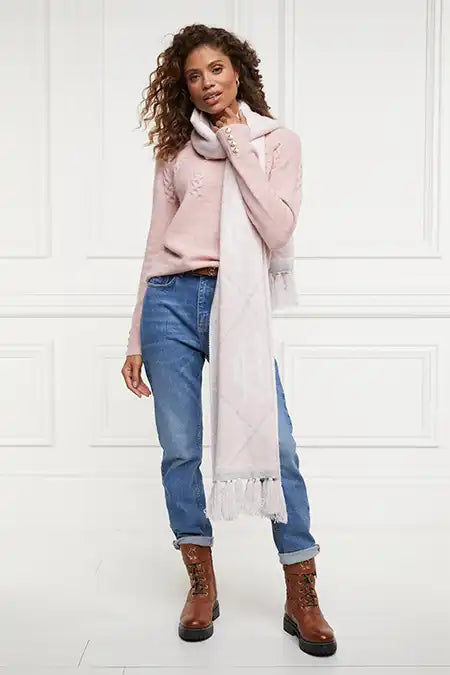 Monogram Scarf (Blush Pink)