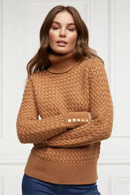 Basket Weave Jumper (Caramel)