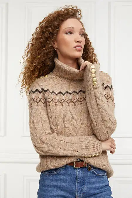 Heritage Cable Fairisle Knit (Camel)