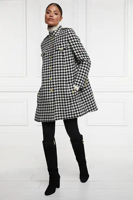 Highbury Cape Coat (Large Scale Houndstooth)