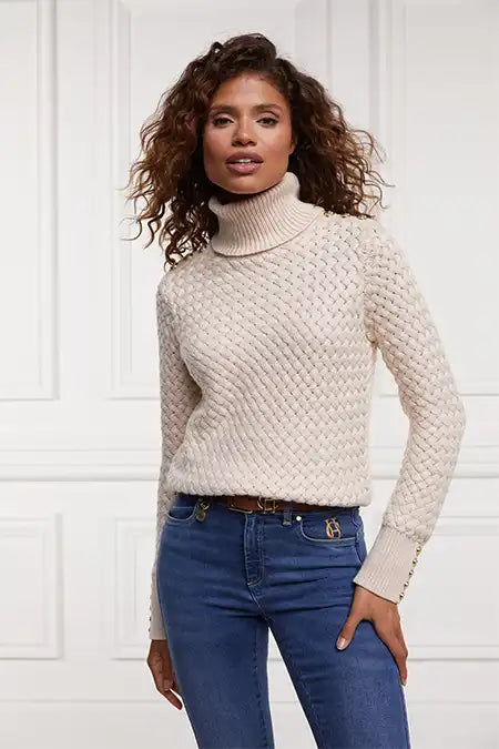 Basket Weave Jumper (Oatmeal)