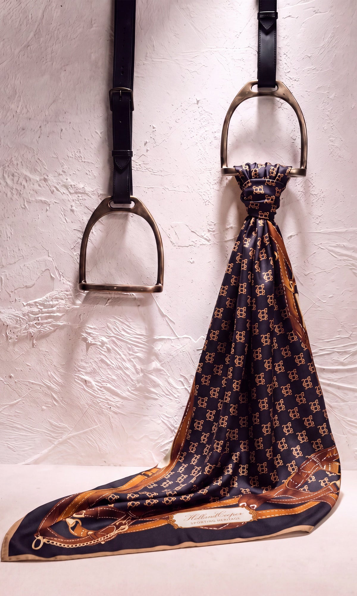 Silk Scarf (Chocolate Monogram)