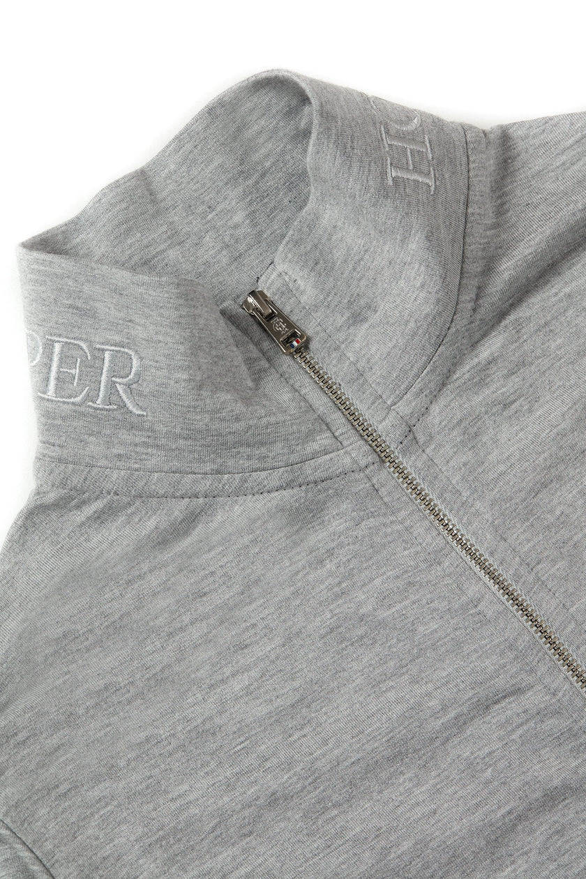 Zip Lounge Top (Grey Marl)