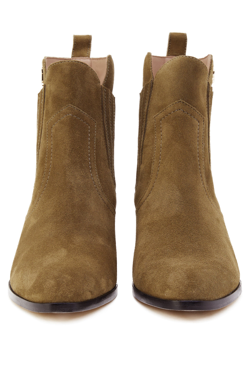 Western Chelsea Boot (Khaki Suede)